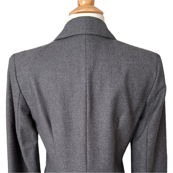 BANANA REPUBLIC Italian Wool Cashmere Double Breasted Coat Gray Lightweight 2 - Picture 8 of 15